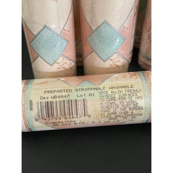 Wallpaper Border Southwestern Geometric Design 9 Rolls=48.6 Yards Vintage *READ* - Picture 6 of 15